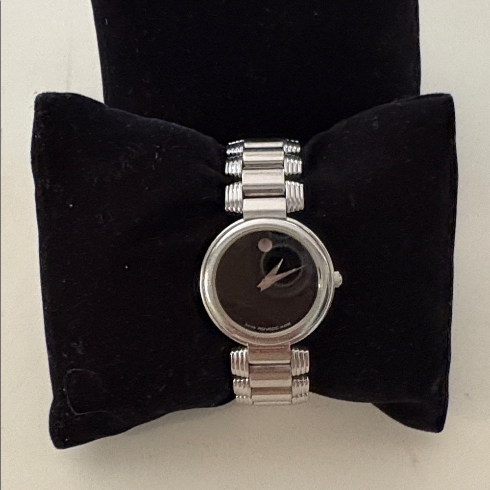 Black Dial / Stainless Steal Movado Watch